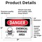 Signmission Chemical Storage Area Danger Sign, Vinyl Decal, 7in W x 5in L, 2PK OS-2PACK-DS-D-57-L-1629 - alternate 5